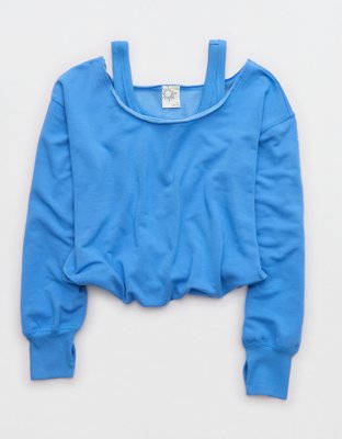 OFFLINE By Aerie OTT Layered Sweatshirt - Rome Blue