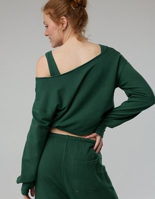 OFFLINE By Aerie OTT Layered Sweatshirt - Rugged Green