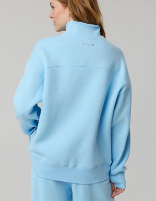 OFFLINE By Aerie Cloud Fleece Oversized Mockneck Sweatshirt - Divine Blue