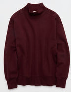 OFFLINE By Aerie Cloud Fleece Oversized Mockneck Sweatshirt - Royal Berry