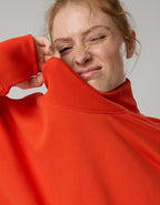 OFFLINE By Aerie Cloud Fleece Oversized Mockneck Sweatshirt - Orange Flare
