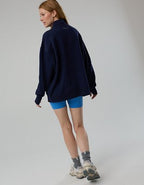 OFFLINE By Aerie Cloud Fleece Oversized Mockneck Sweatshirt - Royal Navy