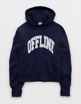OFFLINE By Aerie Cloud Fleece Classic Length Hoodie - Classic Navy