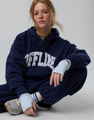 OFFLINE By Aerie Cloud Fleece Classic Length Hoodie - Classic Navy
