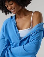 OFFLINE By Aerie OTT Henley Hoodie - Rome Blue