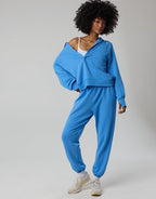 OFFLINE By Aerie OTT Henley Hoodie - Rome Blue