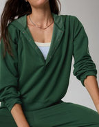 OFFLINE By Aerie OTT Henley Hoodie - Rugged Green