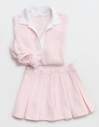 OFFLINE By Aerie Cloud Fleece Polo Sweatshirt - Pink Petal