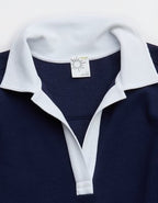 OFFLINE By Aerie Cloud Fleece Polo Sweatshirt - Royal Navy