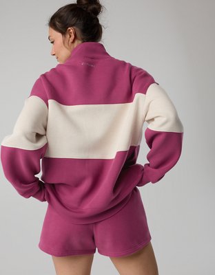 OFFLINE By Aerie Cloud Fleece Oversized Mockneck Sweatshirt - Autumn Jam