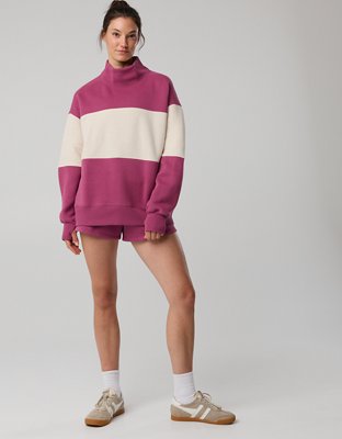 OFFLINE By Aerie Cloud Fleece Oversized Mockneck Sweatshirt - Autumn Jam