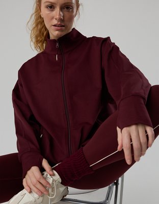 OFFLINE By Aerie The Hugger Oversized Full Zip Jacket - Royal Berry