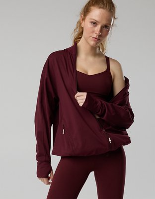 OFFLINE By Aerie The Hugger Oversized Full Zip Jacket - Royal Berry
