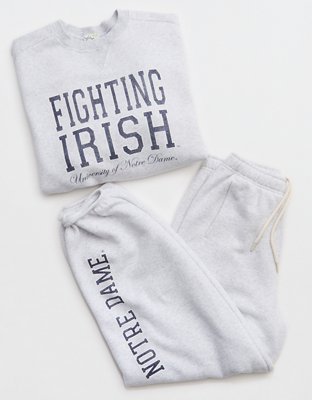 Notre Dame Fighting Irish OFFLINE By Aerie Crewneck - Light Faded Gray