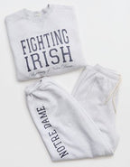 Notre Dame Fighting Irish OFFLINE By Aerie Crewneck - Light Faded Gray