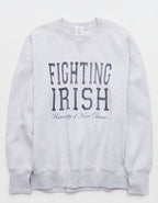 Notre Dame Fighting Irish OFFLINE By Aerie Crewneck - Light Faded Gray
