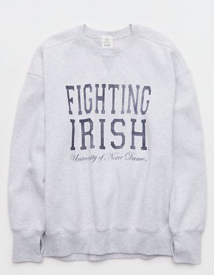 Notre Dame Fighting Irish OFFLINE By Aerie Crewneck - Light Faded Gray