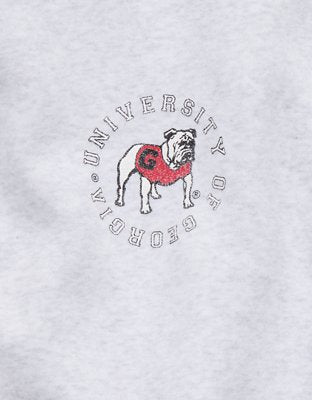 Georgia Bulldogs OFFLINE By Aerie Crewneck - Light Heather Gray