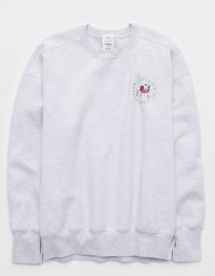 Georgia Bulldogs OFFLINE By Aerie Crewneck - Light Heather Gray