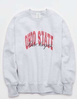 Ohio State Buckeyes OFFLINE By Aerie Crewneck - Light Heather Gray