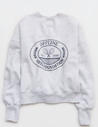 OFFLINE By Aerie x USTA Foundation Cloud Fleece Crewneck Sweatshirt - Light Heather Gray