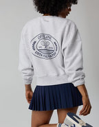 OFFLINE By Aerie x USTA Foundation Cloud Fleece Crewneck Sweatshirt - Light Heather Gray