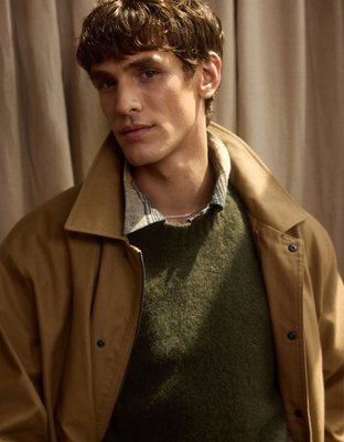 AE77 Premium Alpaca-Blend Sweater - Olive