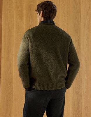 AE77 Premium Alpaca-Blend Sweater - Olive