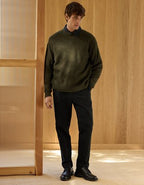 AE77 Premium Alpaca-Blend Sweater - Olive