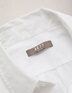 AE77 Premium Relaxed Striped Poplin Button-Up Shirt - White