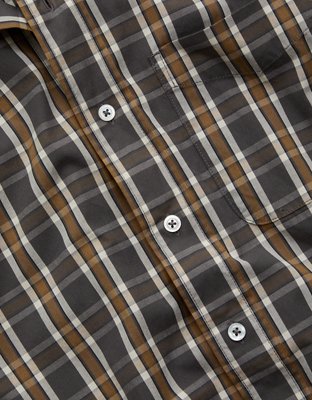 AE77 Premium Relaxed Striped Poplin Button-Up Shirt - Multi
