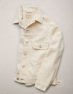 AE77 Premium Slim Fit Denim Trucker Jacket - Natural