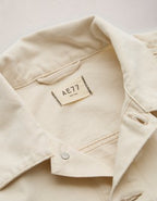 AE77 Premium Slim Fit Denim Trucker Jacket - Natural