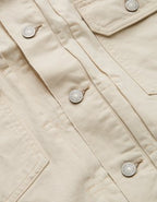 AE77 Premium Slim Fit Denim Trucker Jacket - Natural