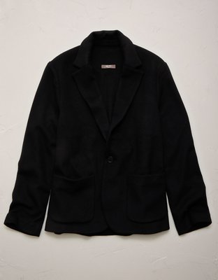AE77 Premium Wool-Blend Blazer - Black