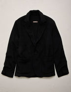 AE77 Premium Wool-Blend Blazer - Black