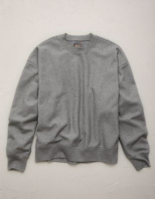 AE77 Premium Oversized Crewneck Sweatshirt - Heather Gray