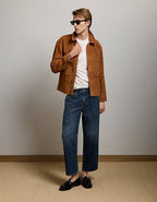 AE77 Suede Trucker Jacket - Cognac