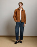 AE77 Suede Trucker Jacket - Cognac