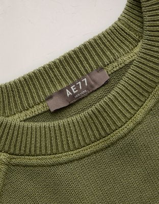 AE77 Garment-Washed Raglan Sweater - Dried Sage