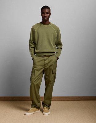 AE77 Garment-Washed Raglan Sweater - Dried Sage