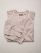 AE77 Garment-Washed Raglan Sweater - Purple
