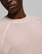 AE77 Garment-Washed Raglan Sweater - Purple
