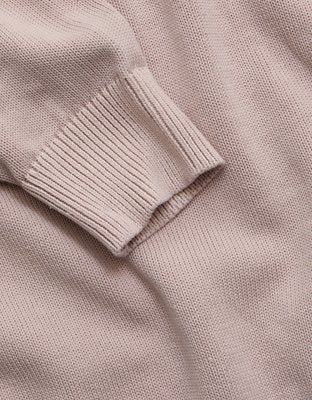 AE77 Garment-Washed Raglan Sweater - Purple