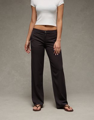 AE Low-Rise Straight Trouser - Onyx Black