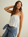 AE Tie-Waist Button-Up Cami - Cream