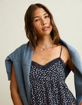 AE Lace-Trim Ditsy Cami - Navy
