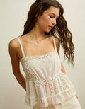 AE Lace-Trim Cami - Cream
