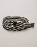 AE77 Black & White Woven Belt - Black