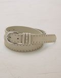 AE77 Studded Suede Belt - Cream